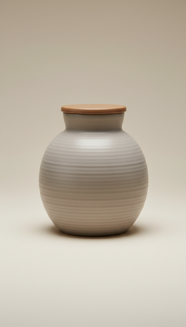 Ceramic Storage Jar with Airtight Cork Lid