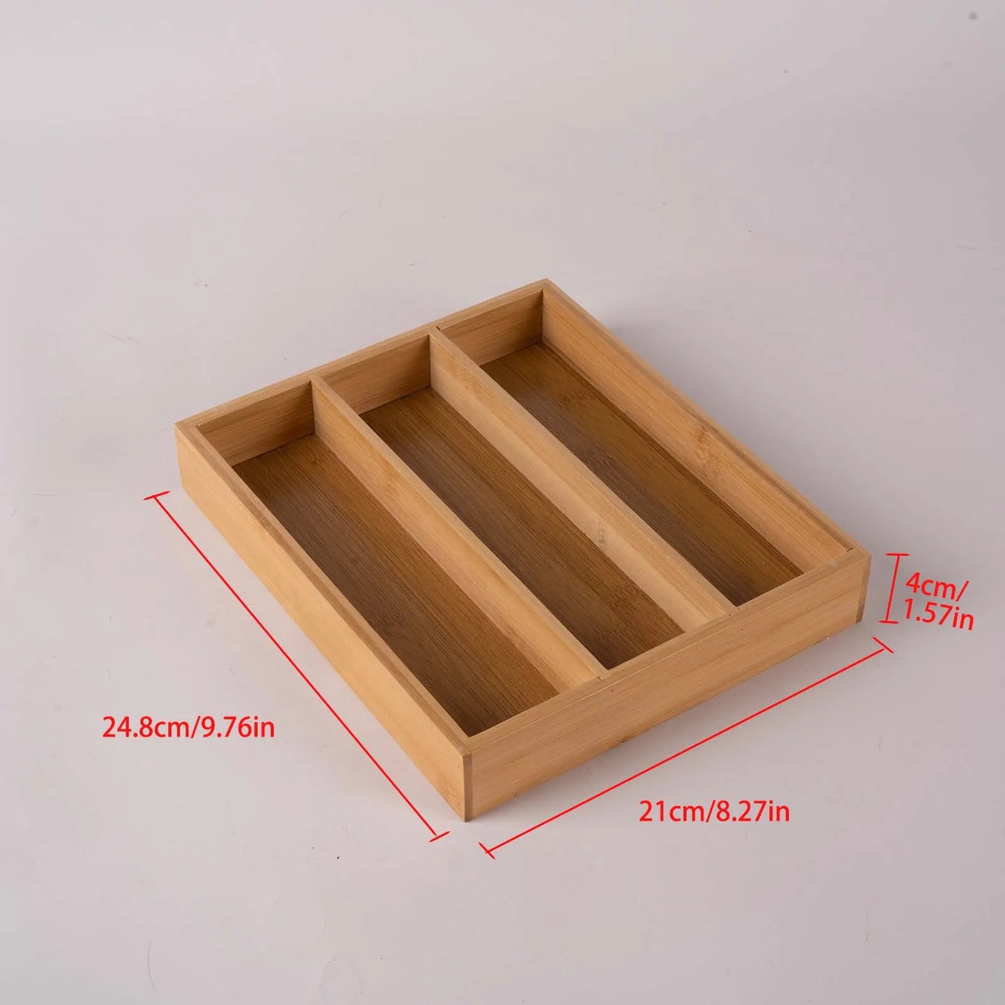 Natural Cutlery Organizer Tray