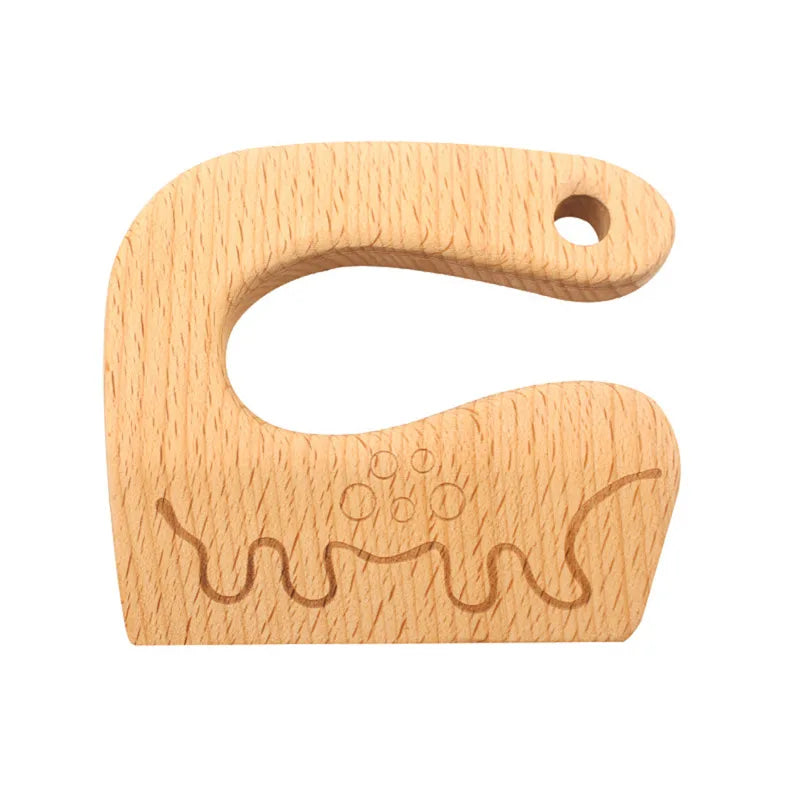 Kids Wooden Toy Kitchen Knife Set | Safe Pretend Play Cooking