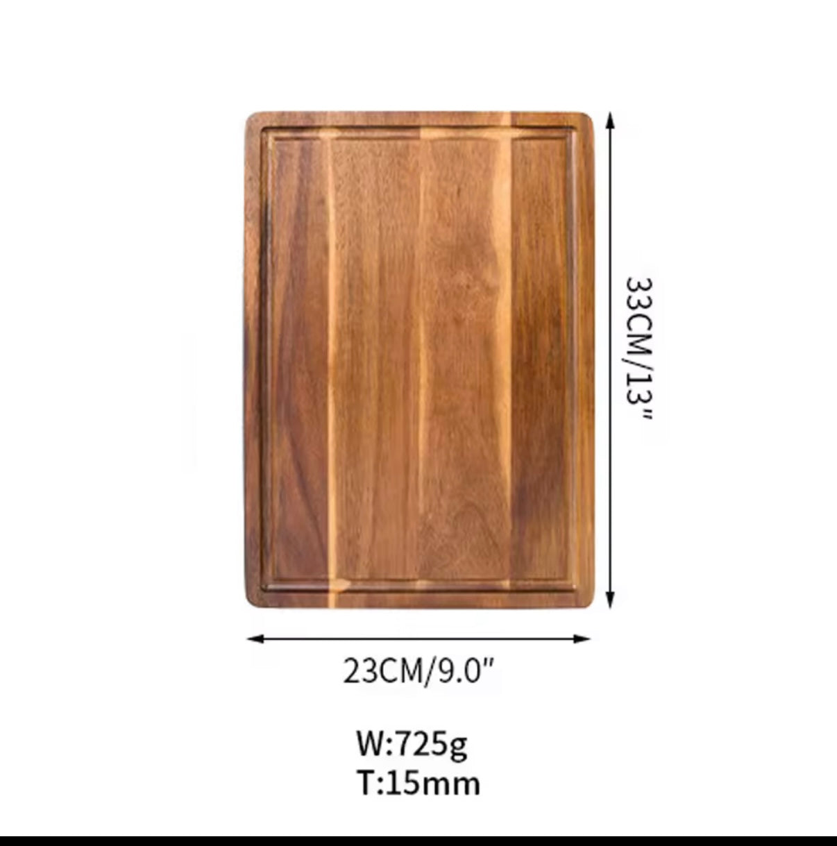 Large Acacia Wood Cutting Board & Serving Board | Eco Kitchen Essential
