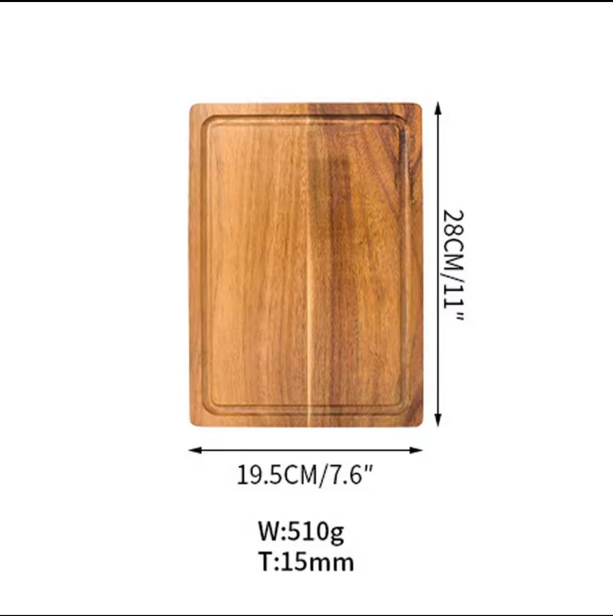 Large Acacia Wood Cutting Board & Serving Board | Eco Kitchen Essential