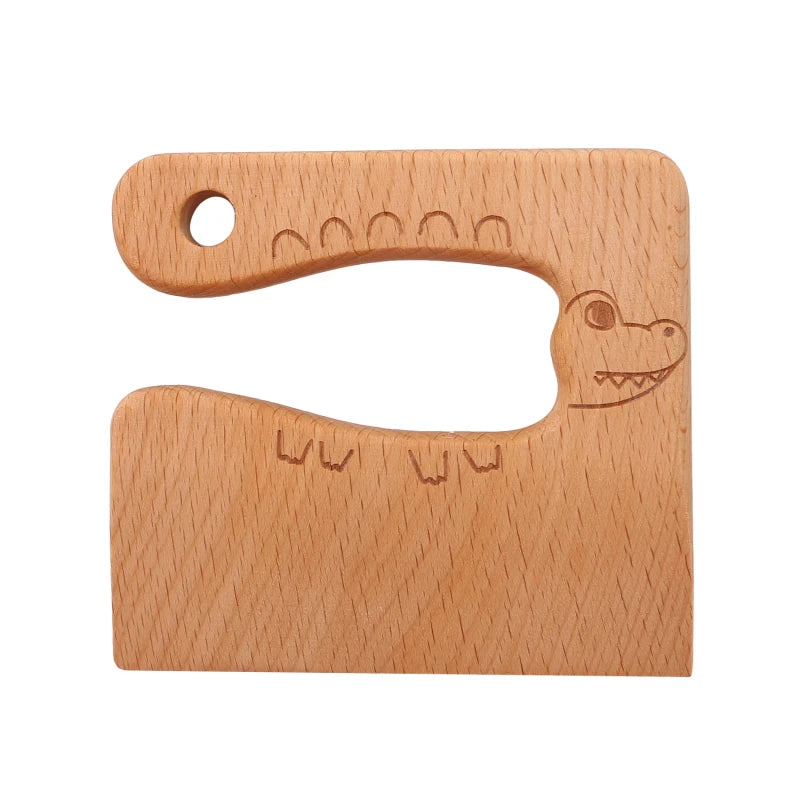 Kids Wooden Toy Kitchen Knife Set | Safe Pretend Play Cooking