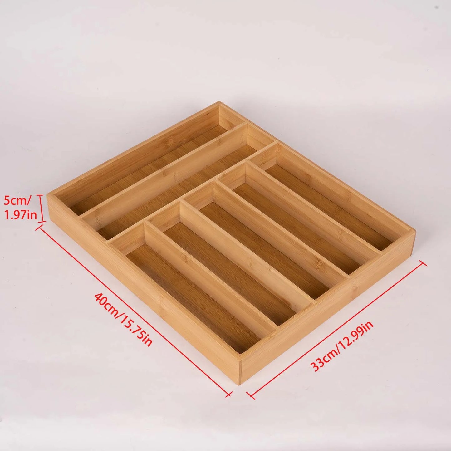 Natural Cutlery Organizer Tray