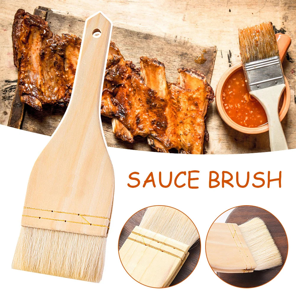 Natural Wooden Handle Cooking Oil Brush