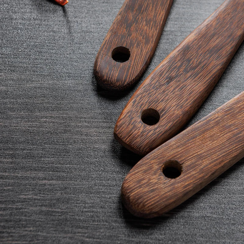 Natural Wood Handle Kitchen Spatula & Spoon | Eco-Friendly Cookware