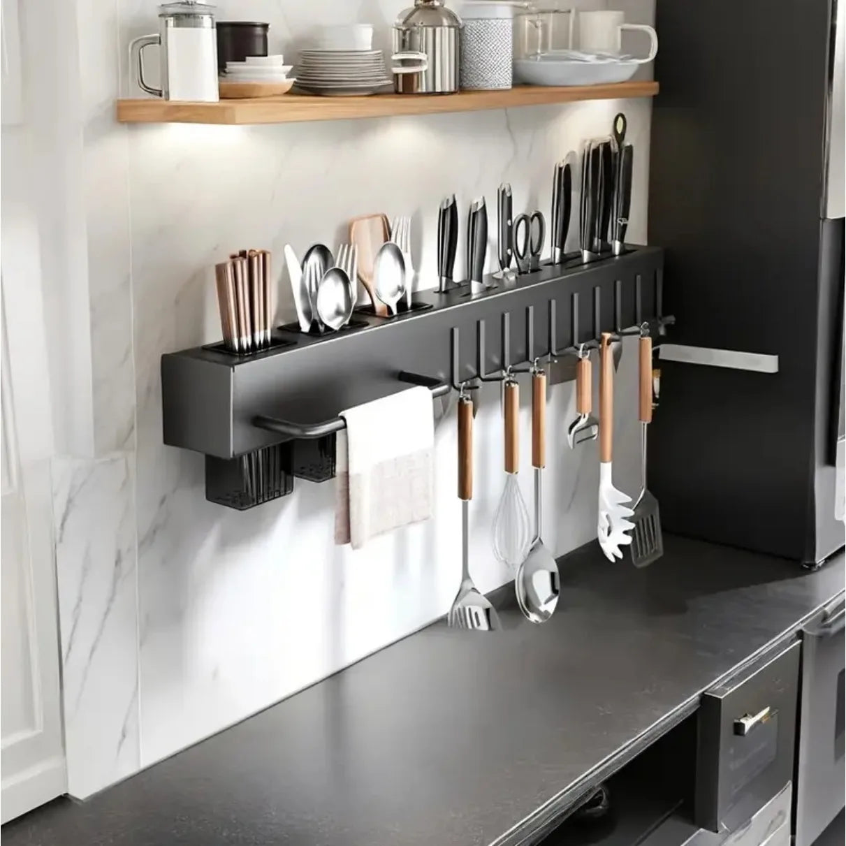 Wall Mounted Kitchen Rack for Utensils
