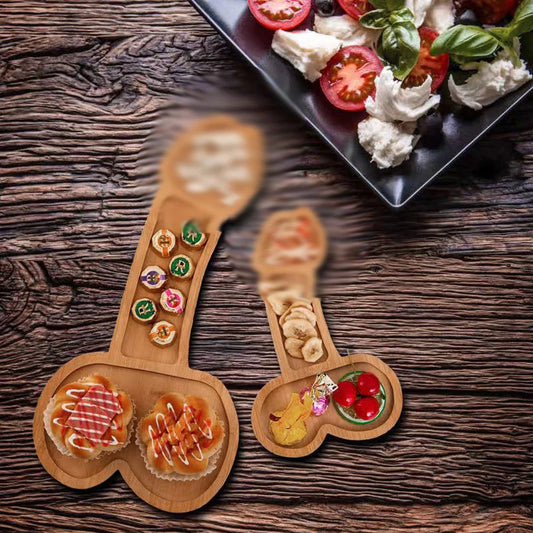 Wooden Funny serving platter.