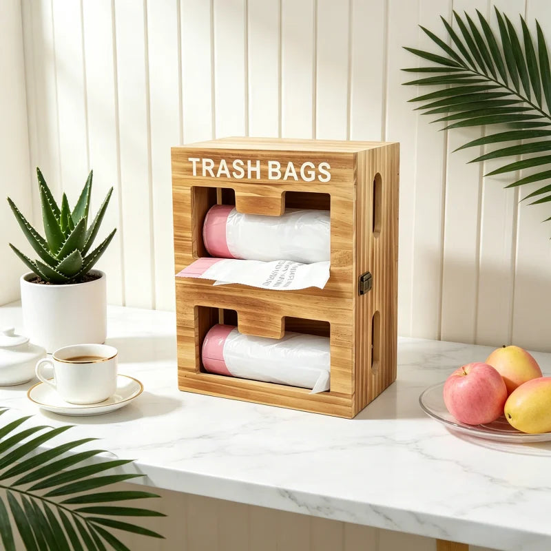 Wooden Storage Box Household  Food Preservation Bag