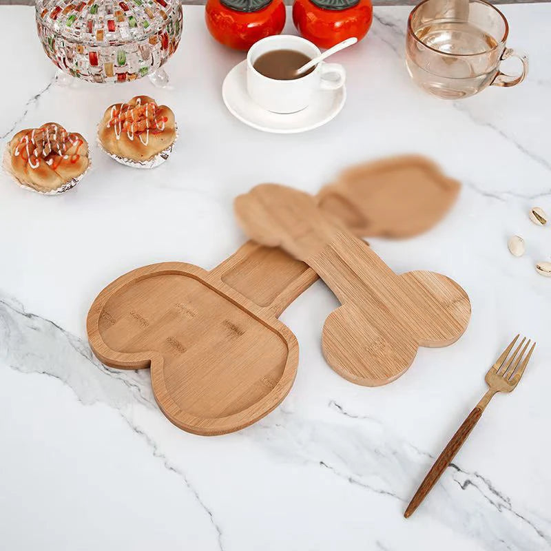 Wooden Funny serving platter.