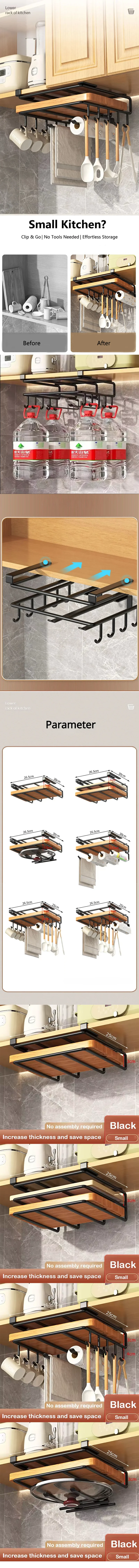 Space Saving Kitchen Cabinet Organizer