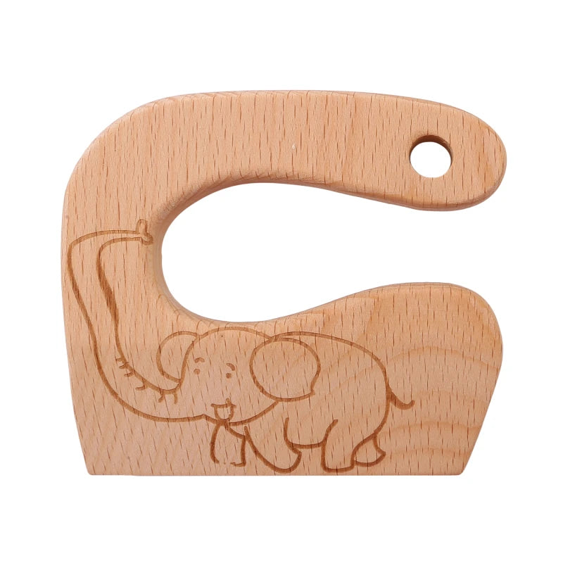 Kids Wooden Toy Kitchen Knife Set | Safe Pretend Play Cooking