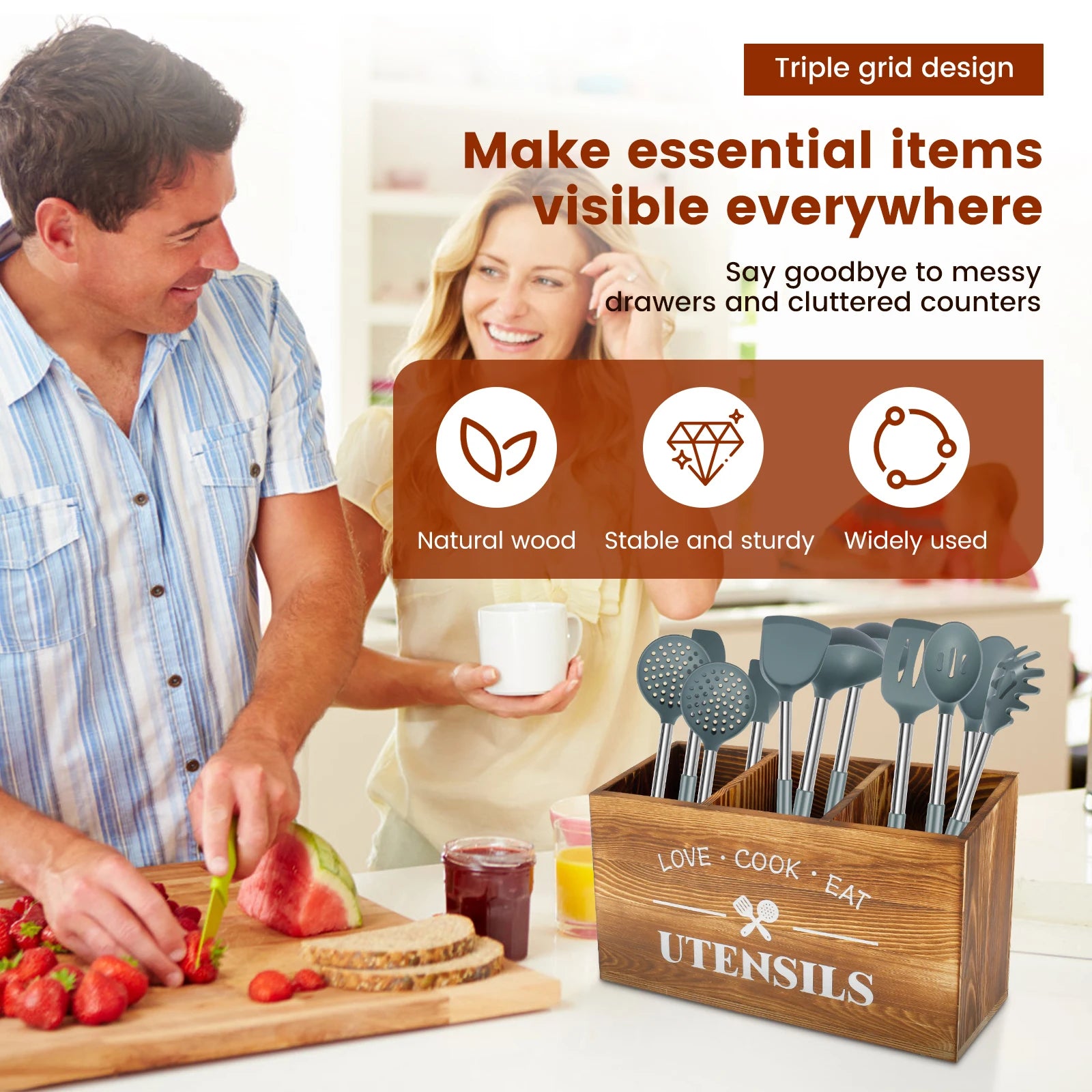 Large Kitchen Utensil Holder