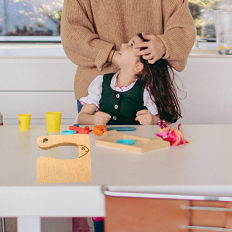 Kids Wooden Toy Kitchen Knife Set | Safe Pretend Play Cooking