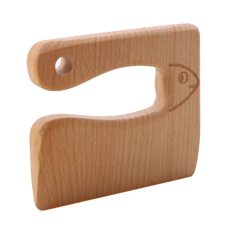 Kids Wooden Toy Kitchen Knife Set | Safe Pretend Play Cooking