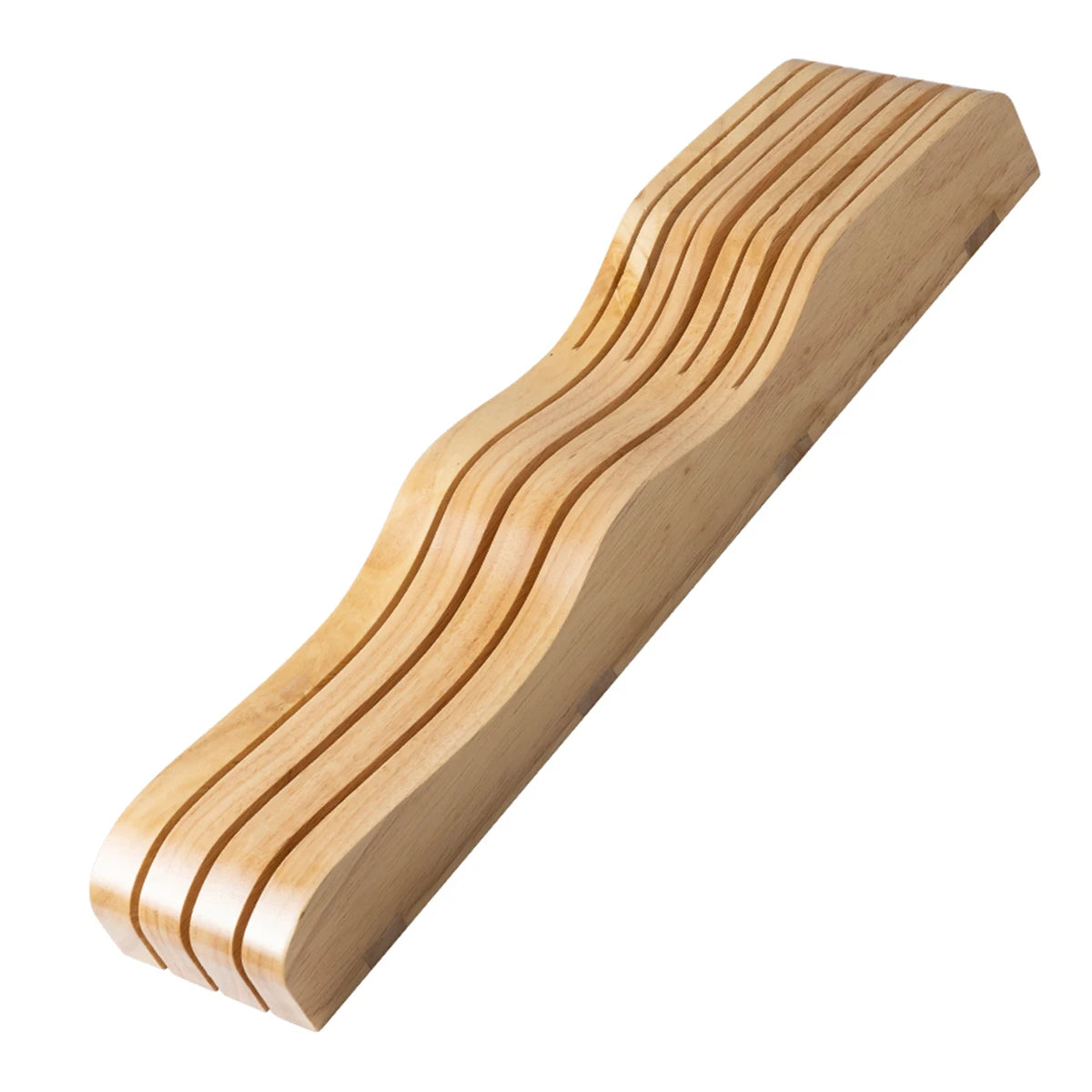 Wooden Horizontal Knife Holder Kitchen Drawer Organizer.