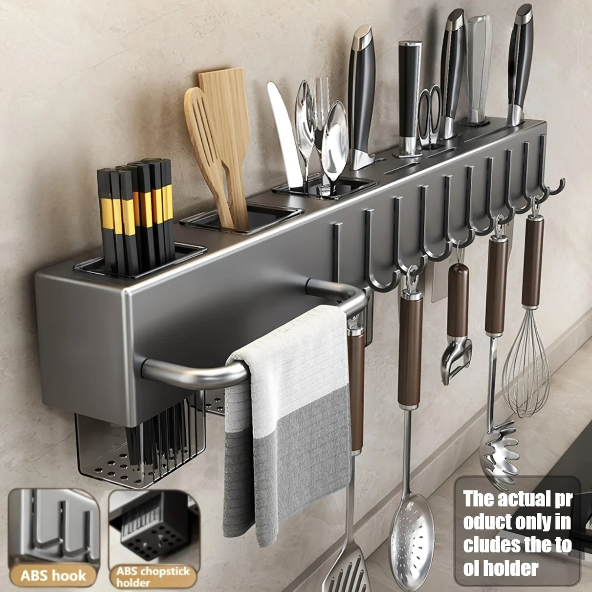 Wall Mounted Kitchen Rack for Utensils
