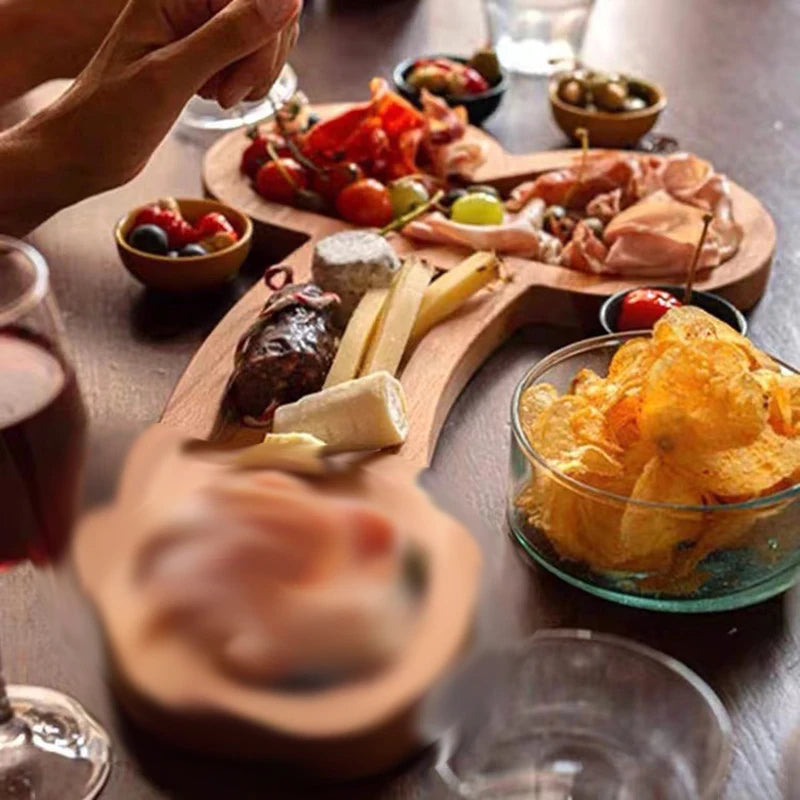 Wooden Funny serving platter.