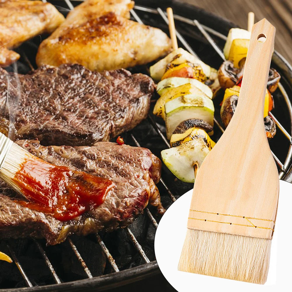 Natural Wooden Handle Cooking Oil Brush