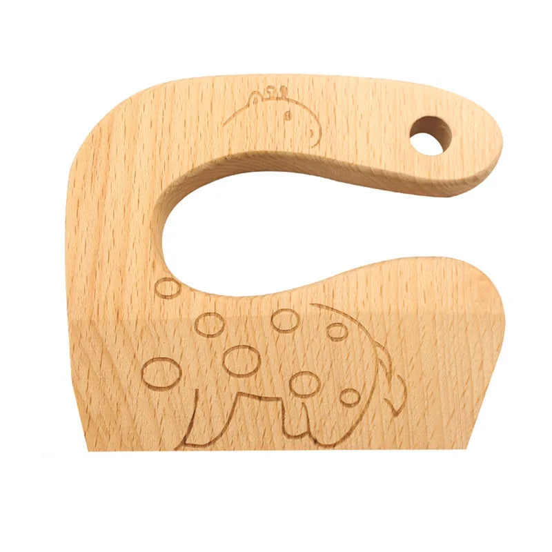 Kids Wooden Toy Kitchen Knife Set | Safe Pretend Play Cooking