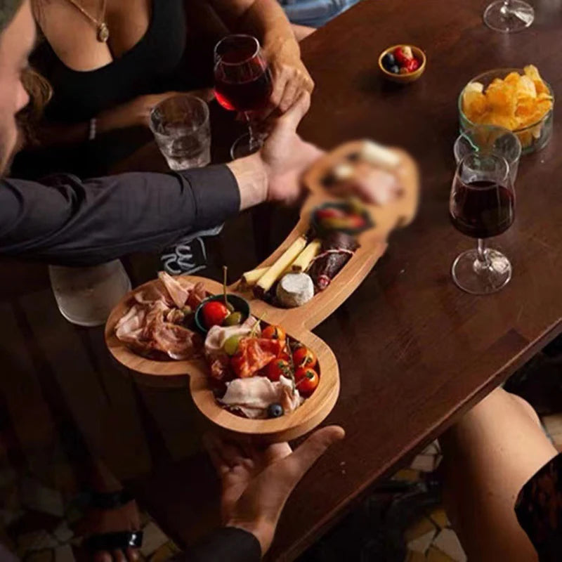 Wooden Funny serving platter.