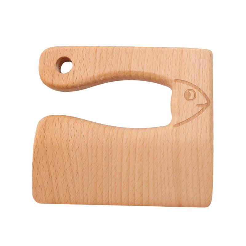 Kids Wooden Toy Kitchen Knife Set | Safe Pretend Play Cooking