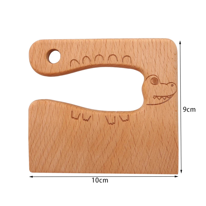 Kids Wooden Toy Kitchen Knife Set | Safe Pretend Play Cooking