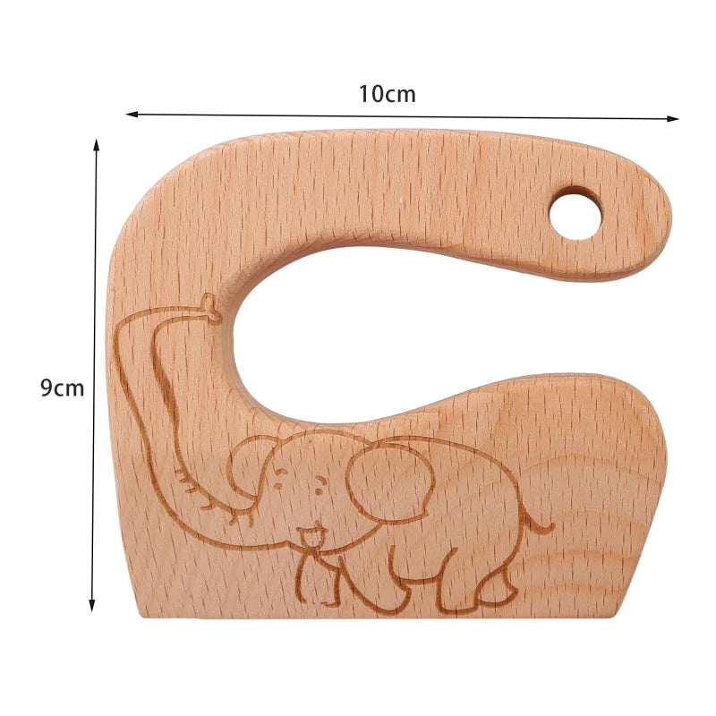 Kids Wooden Toy Kitchen Knife Set | Safe Pretend Play Cooking