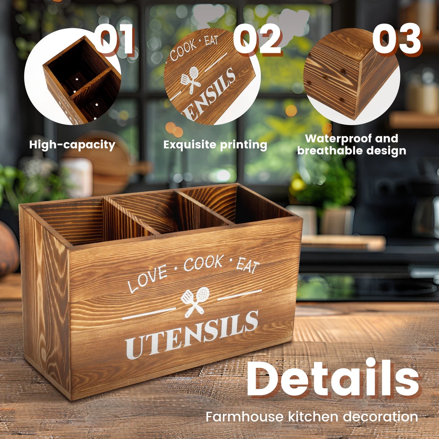 Large Kitchen Utensil Holder