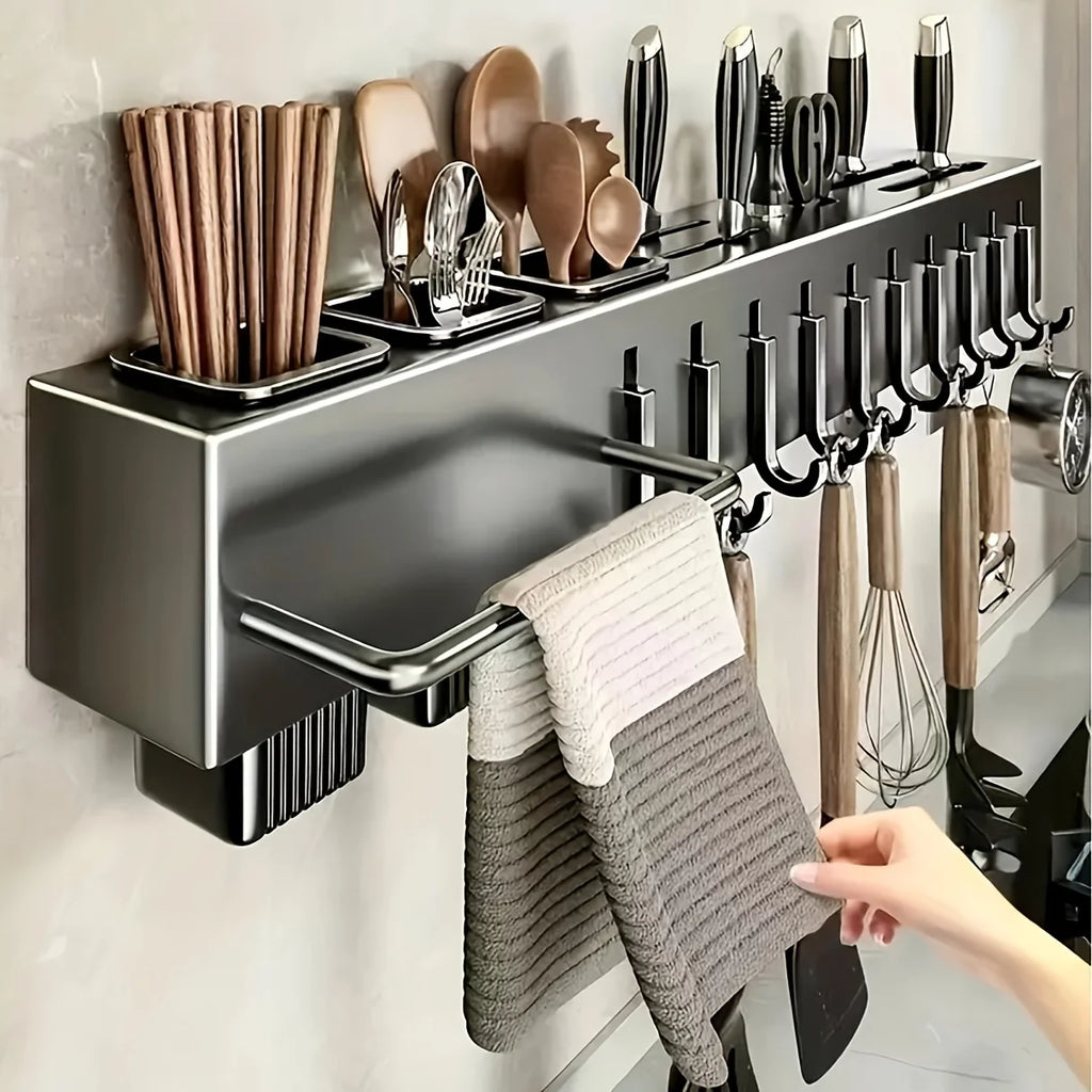 Wall Mounted Kitchen Rack for Utensils