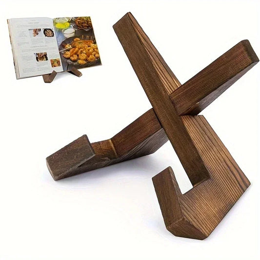 Wooden Kitchen Cookbook Stand
